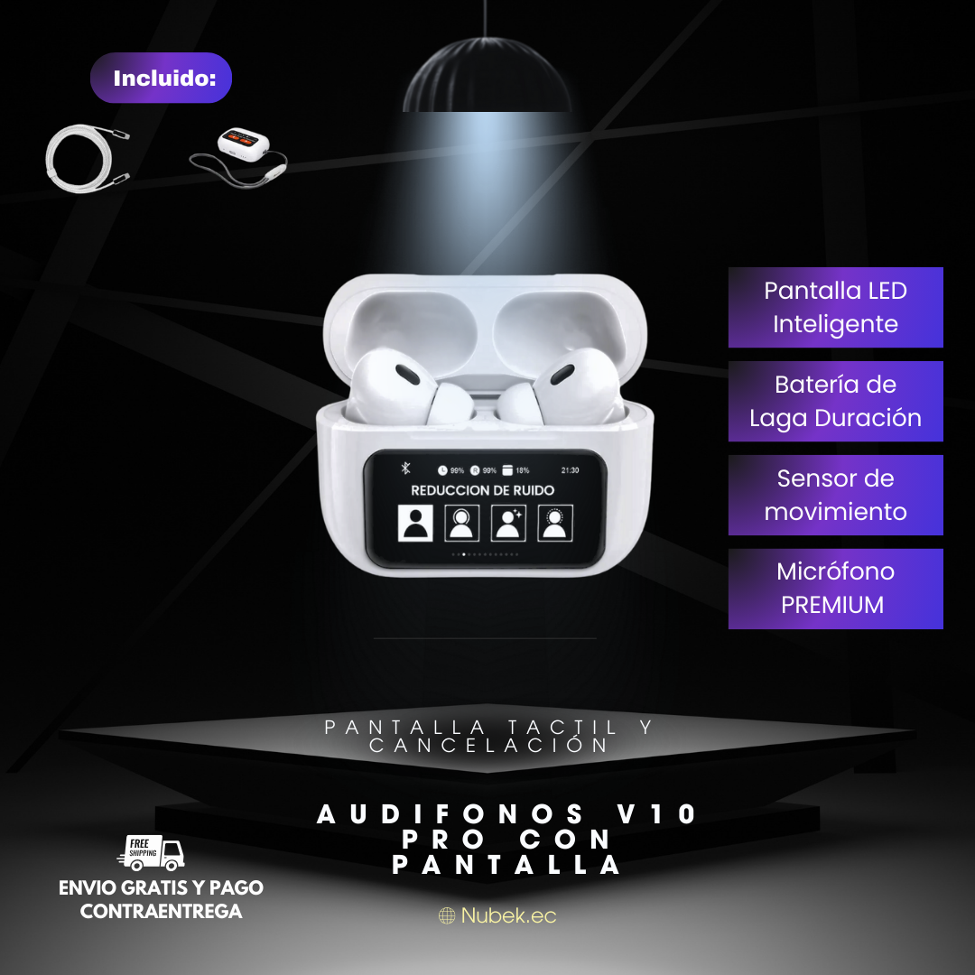 Audífonos A9 Pro PREMIUM CON PANTALLA
